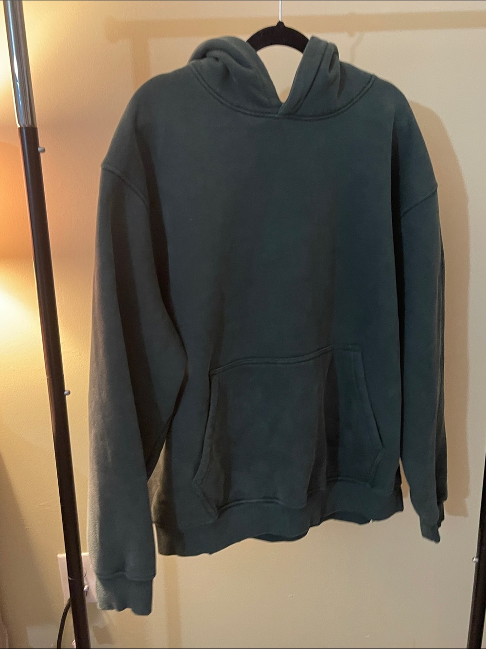 Faible Unisex  Blue & Green Hooded Sweatshirt - Comfortable Everyday Pullover - Picture 6 of 7